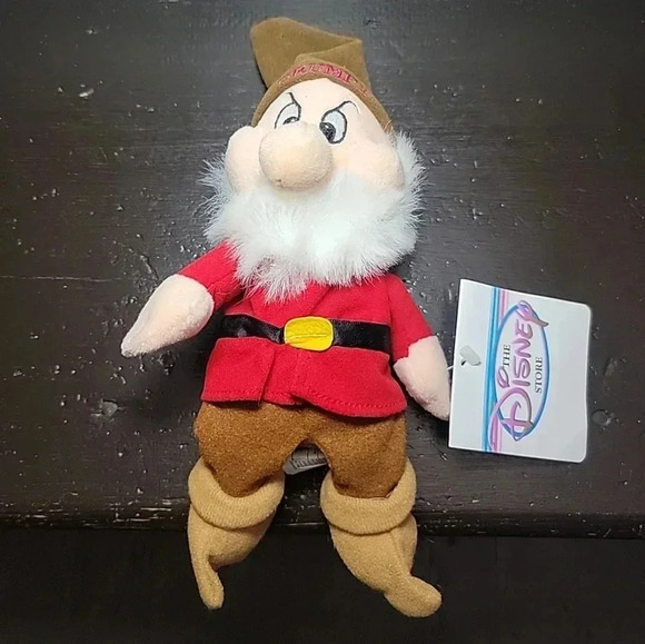 Disney  Grumpy Snow White and the Seven Dwarfs Mini Bean Bag Collectable - Picture 2 of 6